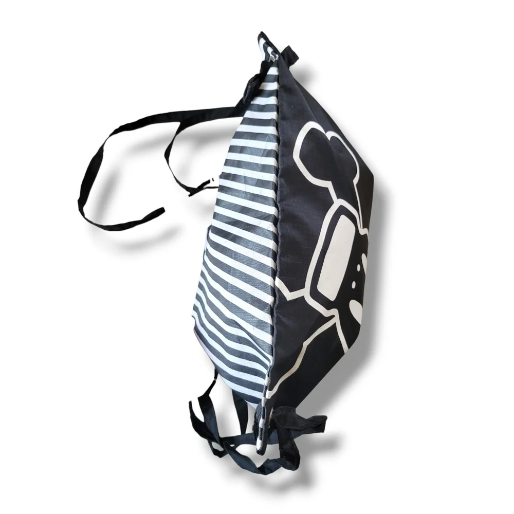 Paul Frank | Cute VTG Black/White Skull Drawstring Backpack Sling Bag